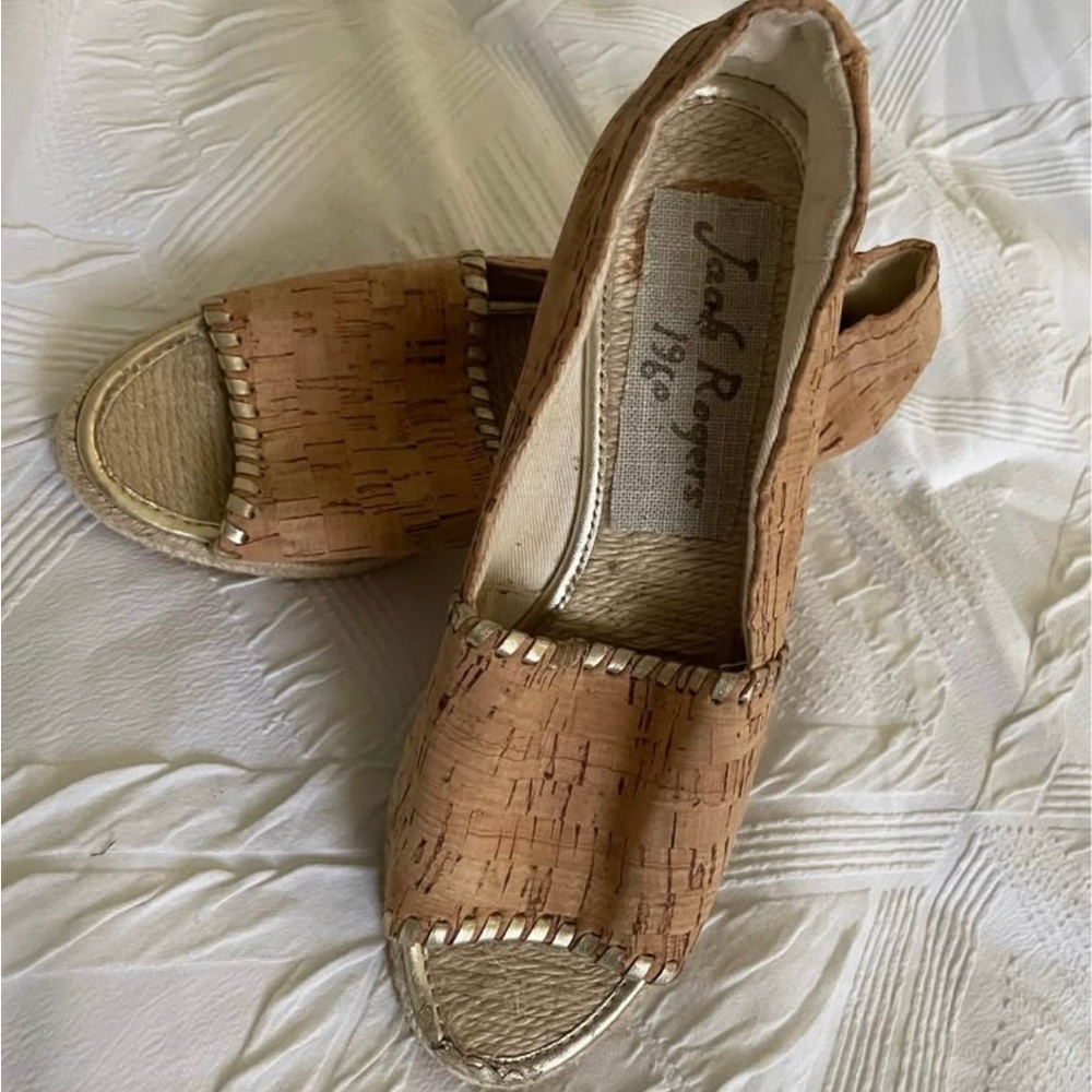 Jack Rogers Tan Wedge Espadrilles